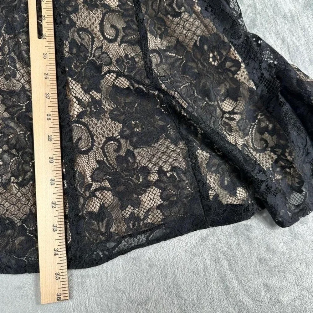 Level Eight Plus Knee Length Dress Size‎ 14W Black Lace 90s Grunge Romantic Goth